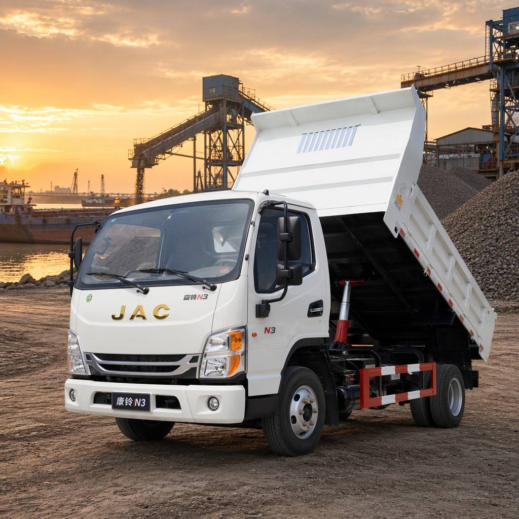 Trak Pembuangan Tugas Ringan 3-5Ton Mining Tipper dengan Casis JAC untuk Dijual